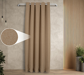 Штора Димаут Рогожка с креплением Люверсы v06 блэкаут