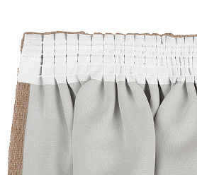 Штора Димаут Рогожка с креплением Шторная тесьма v07 блэкаут