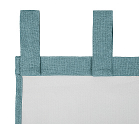 Штора Димаут Рогожка с креплением Петли с липучкой v17 блэкаут