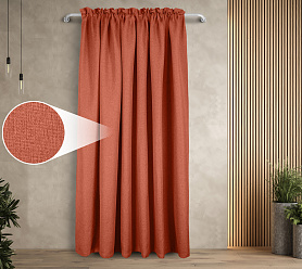 Штора Димаут Рогожка с креплением Кулиса с гребешком v22 блэкаут