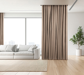Штора Премиум Рогожка v03 с креплением Шторная тесьма блэкаут