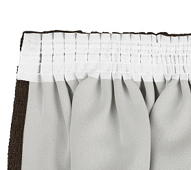 Штора Димаут Рогожка с креплением Шторная тесьма v27 блэкаут