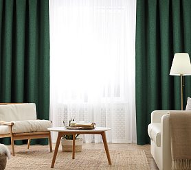 Штора Димаут Рогожка с креплением Люверсы v21 блэкаут