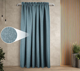 Штора Димаут Рогожка с креплением Кулиса с гребешком v18 блэкаут