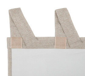 Штора Димаут Рогожка с креплением Петли с липучкой v08 блэкаут