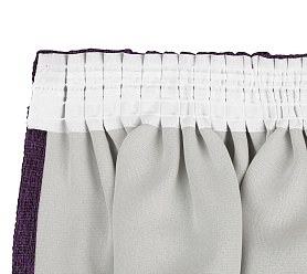 Штора Димаут Рогожка с креплением Шторная тесьма v28 блэкаут