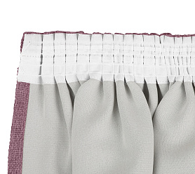 Штора Димаут Рогожка с креплением Шторная тесьма v23 блэкаут