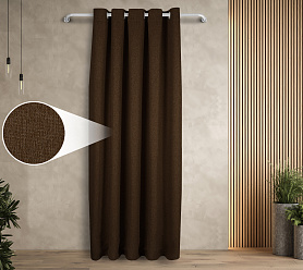 Штора Димаут Рогожка с креплением Люверсы v26 блэкаут