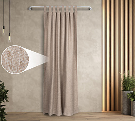 Штора Димаут Рогожка с креплением Петли v03 блэкаут