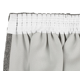 Штора Димаут Рогожка с креплением Шторная тесьма v12 блэкаут