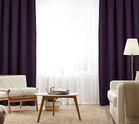 Штора Димаут Рогожка с креплением Люверсы v28 блэкаут