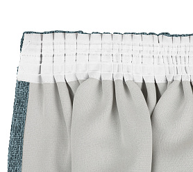 Штора Димаут Рогожка с креплением Шторная тесьма v18 блэкаут