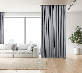 Штора Премиум Рогожка v02 с креплением Кулиса блэкаут