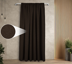 Штора Димаут Рогожка с креплением Шторная тесьма v27 блэкаут