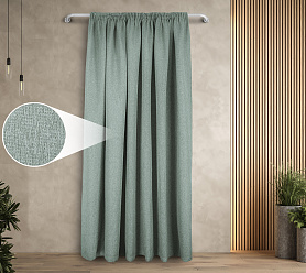 Штора Димаут Рогожка с креплением Шторная тесьма v14 блэкаут