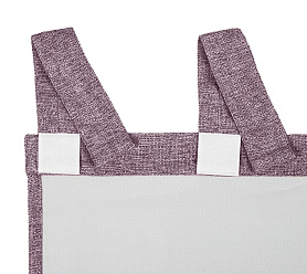 Штора Димаут Рогожка с креплением Петли с липучкой v24 блэкаут