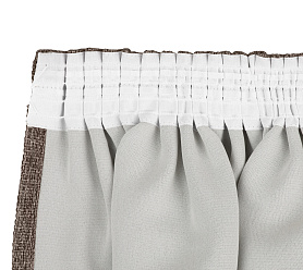 Штора Димаут Рогожка с креплением Шторная тесьма v25 блэкаут