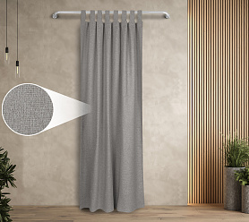 Штора Димаут Рогожка с креплением Петли v10 блэкаут