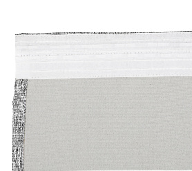 Штора Димаут Рогожка с креплением Шторная тесьма v11 блэкаут