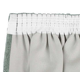 Штора Димаут Рогожка с креплением Шторная тесьма v14 блэкаут