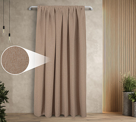 Штора Димаут Рогожка с креплением Кулиса v07 блэкаут