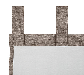 Штора Димаут Рогожка с креплением Петли с липучкой v25 блэкаут