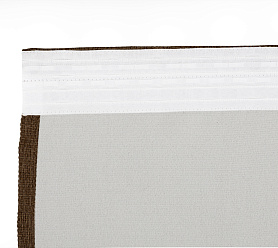 Штора Димаут Рогожка с креплением Шторная тесьма v26 блэкаут