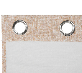 Штора Димаут Рогожка с креплением Люверсы v04 блэкаут