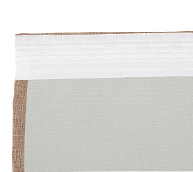 Штора Димаут Рогожка с креплением Шторная тесьма v07 блэкаут