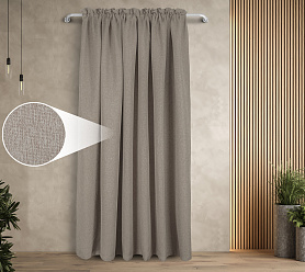 Штора Димаут Рогожка с креплением Кулиса с гребешком v09 блэкаут