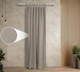 Штора Димаут Рогожка с креплением Петли v09 блэкаут