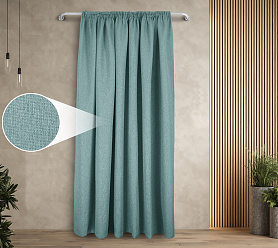 Штора Димаут Рогожка с креплением Шторная тесьма v15 блэкаут