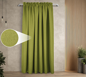 Штора Димаут Рогожка с креплением Кулиса с гребешком v20 блэкаут