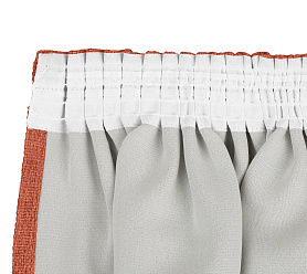 Штора Димаут Рогожка с креплением Шторная тесьма v22 блэкаут