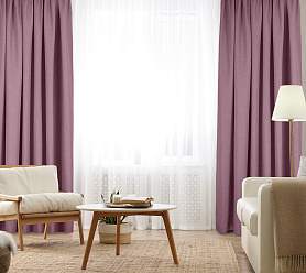 Штора Димаут Рогожка с креплением Петли v23 блэкаут