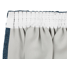 Штора Димаут Рогожка с креплением Шторная тесьма v19 блэкаут