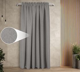 Штора Димаут Рогожка с креплением Кулиса с гребешком v10 блэкаут