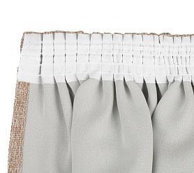 Штора Димаут Рогожка с креплением Шторная тесьма v04 блэкаут