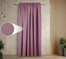 Штора Димаут Рогожка с креплением Шторная тесьма v23 блэкаут