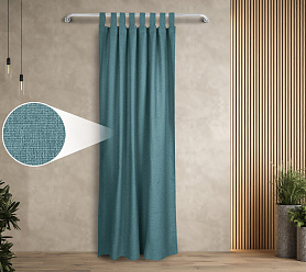 Штора Димаут Рогожка с креплением Петли с липучкой v17 блэкаут