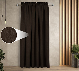 Штора Димаут Рогожка с креплением Кулиса с гребешком v27 блэкаут