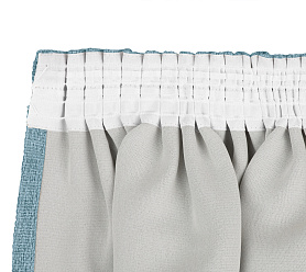 Штора Димаут Рогожка с креплением Шторная тесьма v16 блэкаут