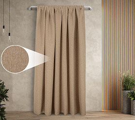 Штора Димаут Рогожка с креплением Кулиса v05 блэкаут