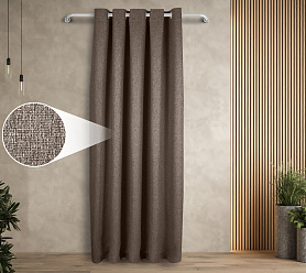 Штора Димаут Рогожка с креплением Люверсы v25 блэкаут