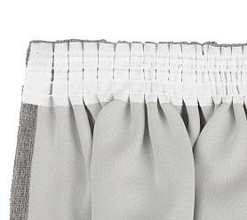 Штора Димаут Рогожка с креплением Шторная тесьма v10 блэкаут