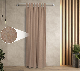 Штора Димаут Рогожка с креплением Петли v07 блэкаут