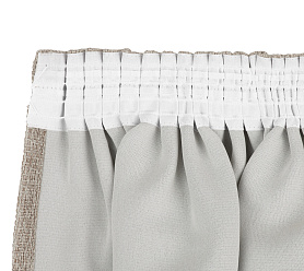 Штора Димаут Рогожка с креплением Шторная тесьма v08 блэкаут