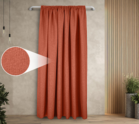 Штора Димаут Рогожка с креплением Шторная тесьма v22 блэкаут