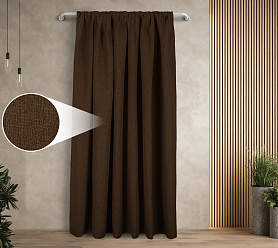 Штора Димаут Рогожка с креплением Кулиса v26 блэкаут