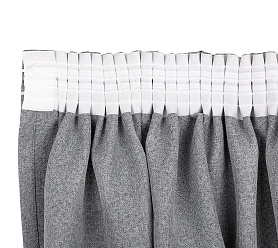 Штора Премиум Рогожка v02 с креплением Шторная тесьма блэкаут